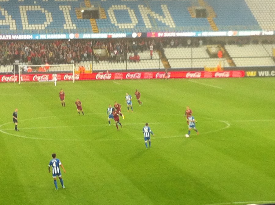 The game gets under way - SV Zulte Waregem v Wigan Athletic