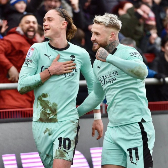 Thelo Aasgaard and Stehen Humphrys Wigan Athletic